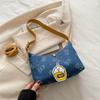 Bolsa Transversal Feminina Versátil com Estampa de Desenho Animado da Moda, Textura de Luxo Leve, Bolsa de Mão, Bolsa de Ombro