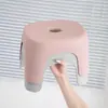 Mesa de Centro para Sala de Estar Doméstica Tendência Banquinho Pequeno de Plástico para Crianças Banco para Banho Cadeira Empilhável Banheiro Banco Baixo para Trocar Sapatos