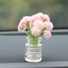 Jarrón de flores frescas de celebridades de Internet, casa de muñecas, mini simulación de coche, decoración de consola central, adornos para coche