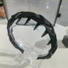 2025 Novo Aro de Cabelo com Corrente de Diamantes de Alta Qualidade e Coroa Alta, Trançado Torcido Elegante com Strass, Acessório de Cabeça Fashion de Luxo Leve