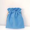 Bolsa de lona de color sólido con cordón, bolsa de almacenamiento con cordón simple, bolsa para el polvo para mujer, bolsa de almacenamiento con orejas lindas al por mayor