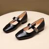 25 Zapatos Mary Jane para Mujer de Cuadrado Francés Versátiles para Primavera/Verano con Tacón Grueso, Zapatos de Boca Baja Elegantes y Únicos para Mujer, Retro y Adecuados para el Uso Diario