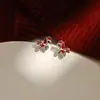 Nuevos Pendientes Rojos de Año Nuevo 2026, Pendientes del Zodiaco del Año del Caballo, Lindos y Festivos, Accesorios para Orejas de Riqueza y Prosperidad