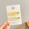 Pin de Flequillo Lateral de Gama Alta Estilo Coreano con un Corazón Femenino, Pinza de Pato de Color Contrastante, Pasador Dopamina Lindo, Pinza para el Cabello Exquisita