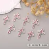 Accesorios Transfronterizos de Aleación para Uñas con Forma de Cruz, Decoraciones Metálicas con Pedrería para Uñas con Forma de Cruz, Adornos de Pedrería para Uñas de Moda Europeos y Americanos