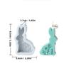 Serie de Pascua molde de silicona para velas de conejo DIY flor en relieve vela de conejo yeso decoración de gota de pegamento