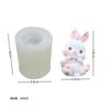 Molde de Silicone Fondant Formato Coelho Fofo Desenho Animado, Molde para Assar Chocolate Mousse Coelho Branco Pequeno