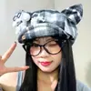 Boina Original Estilo Japonês com Orelhas de Gato Filhote para Mulheres, Estilo Anime Fofo, Chapéu Octogonal Pequeno Afina Rosto Tendência