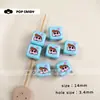 Cuentas Cuadradas de Dibujos Animados de Acrílico con Agujeros para Manualidades DIY, Colgantes para Teléfono y Colgantes para Bolsos Materiales