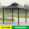 Gazebo Externo com Telhado Galvanizado, Pavilhão de Quatro Pilares, Toldo de Proteção Solar para Lazer em Pátio de Villa, Jardim, Terraço, Grande Abrigo contra Chuva