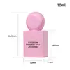 Punto de Venta Modelo Popular Se Puede Personalizar con Logo Tapa de Esmalte de Uñas en Forma de Bola con Pincel a Juego Botella Vacía de Esmalte de Uñas Rosa de 10 ml