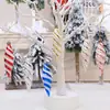 Novas Decorações de Natal Adereços para Decoração de Árvore de Natal Fio Espiral Pontiagudo Pintado Bolas de Natal Presentes de Natal