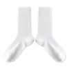 Nuevos Calcetines para Mujer Primavera/Verano 2026 Delgados de Fibra de Bambú Versátiles de Gama Alta Color Sólido Huecos Transpirables Estilo Japonés Calcetines de Media Pantorrilla Apilables