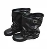 Design único botas curtas pretas retrô para mulheres 2026 novas calças com tachas botas western botas empilhadas plissadas botas de motociclista