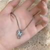 Colar de borboleta super fada de cor fantasma Ins Nicho de alta qualidade Flash Diamond Clavícula Corrente Luz Luxo Estilo Frio Elegante Doce Colar