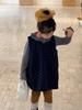 Otoño 2025 Nuevo Estilo Coreano Ropa Infantil Niñas Vestido de Lana de Puntos Falda Delgada de Puntos para Bebé