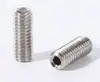 Tornillos de máquina de acero inoxidable 304 DIN916 con extremo cóncavo, británicos y americanos, tornillos prisioneros de hexágono interior, tornillos 2 # ~1/2