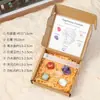 Doce Constelaciones Conjunto de Piedra Cruda de Cristal Cristal Natural Varilla de Yeso Marroquí Piedra de Yoga Caja de Conjunto de Cristal Artesanías