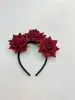 Diadema Nueva de Calavera y Rosa para Halloween para Mujer, Accesorio para el Cabello de Fiesta Decorativo Original