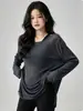2026 Novo Cobertura Esportiva Solta Emagrecedora Feminina Outono Treinamento Profissional Fitness Top Manga Longa Conjunto de Roupa de Yoga