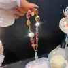 Nova Corrente para Celular Especial Formato Pedra Acrílica Corrente para Pendurar Celular Bola de Strass Cordão Chaveiro Portátil para Mulheres Atacado