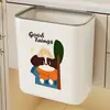 Cubo de basura de baño para pared para espacios estrechos, cubo de basura doméstico de gran capacidad para baño, papelera sin necesidad de agacharse