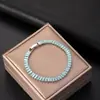 Pulseira de Corrente de Tênis com Zircônia Mais Vendida Estilo Leve e Luxuoso Ins Zircônia Colorida Atacado