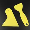 Herramienta Rascador Amarillo Pequeño para Aplicación de Película para Coche, Rascador Triangular, Rascador Pequeño de Plástico, Específicamente para Prevenir que los Bordes de las Calcomanías se Enrollen