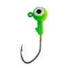 Anzuelo con cabeza de plomo para cebo 2.5g cabeza redonda ojo doble cabeza de pez anzuelo de gusano suave colorido anzuelo de pesca anzuelo de pez biónico equipo de pesca