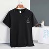 Camiseta de manga corta para hombre, nuevo estilo de Hong Kong, algodón, cara sonriente, top holgado de media manga, algodón japonés de talla grande, manga corta, moda nacional