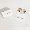 Tarjetas de Felicitación Pre-hechas Rosa Azul Lazo Plegada Tarjeta Pequeña Caja de Regalo Tarjeta de Felicitación Pequeña Tarjeta de Mensaje de Bendición Tarjeta de Mensaje de Agradecimiento