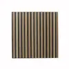 Paneles de Rejilla de Fibra de Poliéster Transfronterizos, Paneles Decorativos para Paredes de Salas de Conferencias con Adhesivo Ignífugo, Materiales de Rejilla con Chapa de Madera