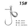 Señuelo anzuelo giratorio con rodamiento de bolas lentejuelas giratorias señuelo falso anzuelo simple anzuelo de hierro pesca marítima ligera ensartado anzuelo para lubina caballa