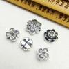 Xizang Prata Retrô Contas Espaçadoras Anêmona Flor Formato Trevo de Quatro Folhas Passante DIY Pulseira Contas de Buda Costas Nuvem Acessórios de Joalheria Atacado