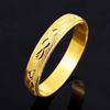 Pulsera de Oro de Arena Imitación Vietnamita para Mujer, de Empuje y Tirón, Engrosada, Pulsera del Anciano Bendecido, Gypsophila, Dragón y Fénix, Pulsera de Latón Dorado de Arena