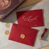 Invitación de Estilo Retro Simple Europea Transfronteriza de Amazon Papel Ácido Sobre de Invitación de Estilo Occidental de Alta Gama Disponible con Estampado Dorado