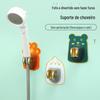 Suporte de chuveiro sem punção cabeça de agitação cabeça de chuveiro ajustável chuveiro do banheiro fixo universal assento chuveiro ponto