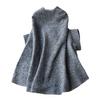Cárdigan de Largo Medio con Cuello Redondo y Manga Tres Cuartos para Mujer 2026 Otoño e Invierno Nuevo Estilo Coreano Moda Tendencia Abrigo para Mujer