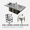 Nueva Mesa de Té de Pizarra Estilo Chino Mesa de Té Moderna para el Hogar Combinación Integrada de Mesa y Sillas Oficina Balcón Sala de Estar Juego Completo