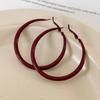 Aretes Vintage Ankora Rojos Lujo Ligero Alta Gama Arete Grande para Oreja Aretes Exagerados para Mujer para Rostro Cuadrado