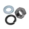 Tuercas de Color Natural Grado 4.8 Estándar Nacional, Tuercas Hexagonales, Arandelas Planas, Arandelas de Resorte, Juego Combinado de Tres Piezas M3M4M5M8M42
