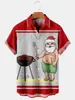 Camiseta Nueva de Navidad Transfronteriza Serie Navideña Impresión 3D Amazon Aliexpress Camisa de Manga Corta para Hombre