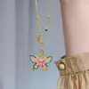 Collar de Mariposa Dorada para Mujer 2025 Nuevo Color Guofeng Azul Quemado Colgante Nacional Tendencia Vintage Todo Fósforo Exquisito Collar