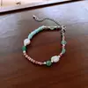 Pulsera de diamantes cuadrados, diseño elegante y moderno de la marca coreana Flu, pulsera delicada y con sentido de la moda, pulsera de celebridades de Internet, recién llegada para mujeres.