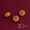 Pulseira de contas com rodas de ouro de areia antiga incrustadas com esmeralda vermelha pulseira de contas joias DIY atacado
