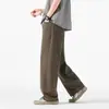 Calça Jeans Wide Leg Estilo Americano para Homens, Reta Solta Tendência Casual Oversized para Adolescentes, Novo Modelo de Algodão 2026