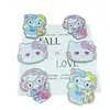 Acessórios de Acrílico Gatinho Kitty Desenho Fofo Avental Porta-Pó Óculos Presilhas de Cabelo para DIY Acessórios de Cabelo Fivelas de Sapato Materiais de Decoração