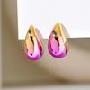 Pendientes de gota de agua con diseño de explosiones transfronterizas de Amazon, sencillos y de moda, de acrílico, joyería para las orejas para mujer.