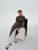 Pantalones Casuales Plegados Estructurados Inspirados en el Diseño Neihe para Mujer, Corte Recto Holgado, Versátiles para el Trabajo 258099