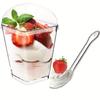 Amazon copa trapezoidal de plástico duro 150ml para postre copa para mousse copa para pudín copa para gelatina helado postre copa para helado